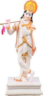 White Marble Krishna Statue
